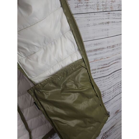 Sam Edelman Small Lightweight Green Puffer Jacket w/ Drawstring Travel Bag NEW - Picture 5 of 8